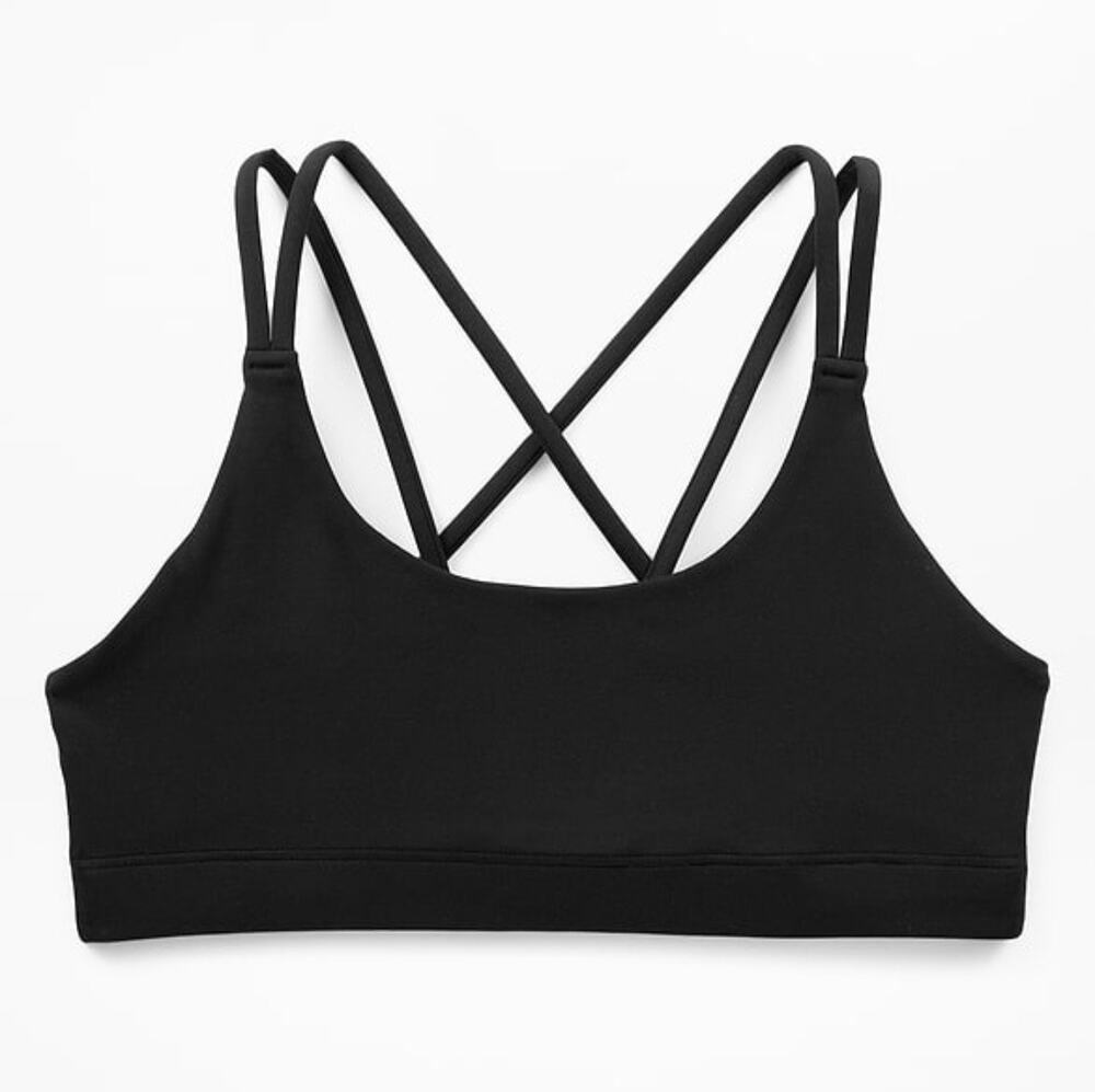 Athleta Girl High Speed Powervita Sports Bra Black XXL